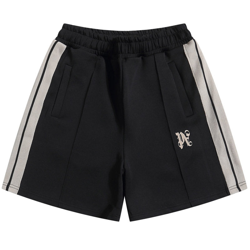 Palm Angels Hyper Monogram-Print Track Shorts – Black Men's Cotton Shorts