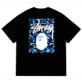 BAPE x Stussy Ape Head Tee - Black & White