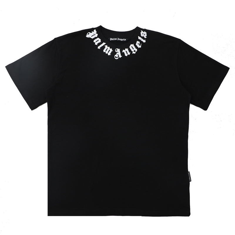 Palm Angels Gothic Neck Logo Necklace Oversized T-Shirt