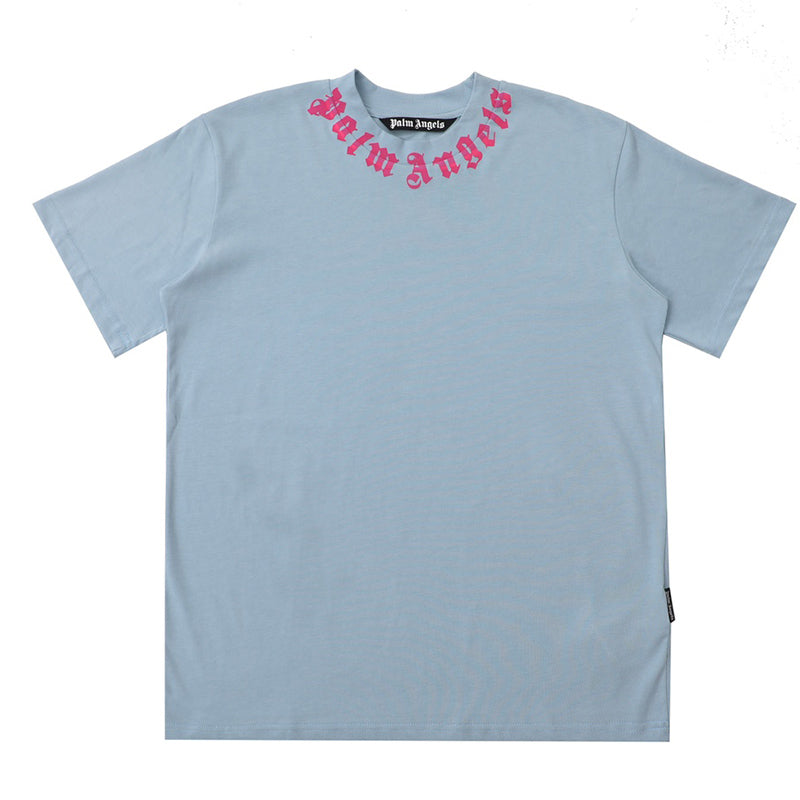 Palm Angels Gothic Neck Logo Necklace Oversized T-Shirt