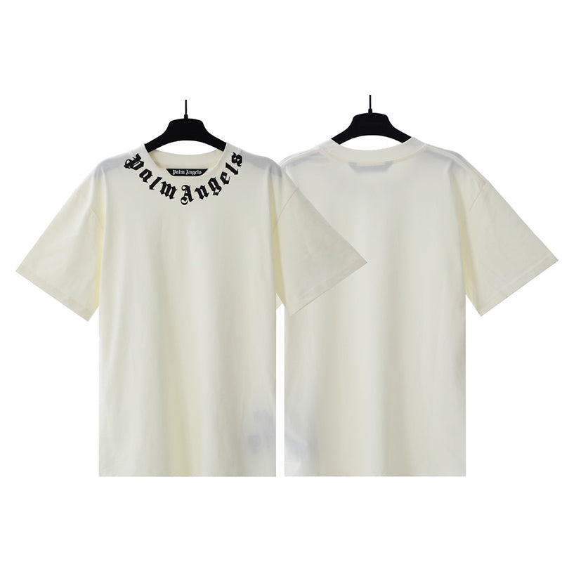 Palm Angels Gothic Neck Logo Necklace Oversized T-Shirt