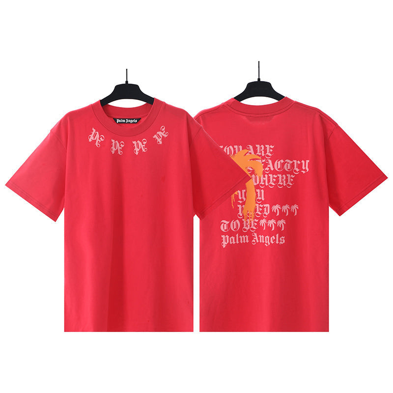 Palm Angels PA Monogram Necklace Neck Logo Oversized T-Shirt