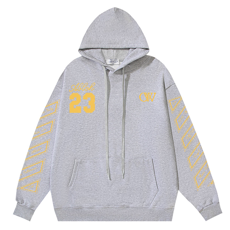 Off-White Abloh "23" Skate Hoodie – Gold Varsity Print