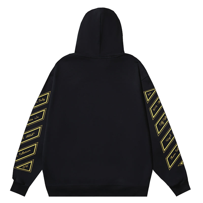 Off-White Abloh "23" Skate Hoodie – Gold Varsity Print