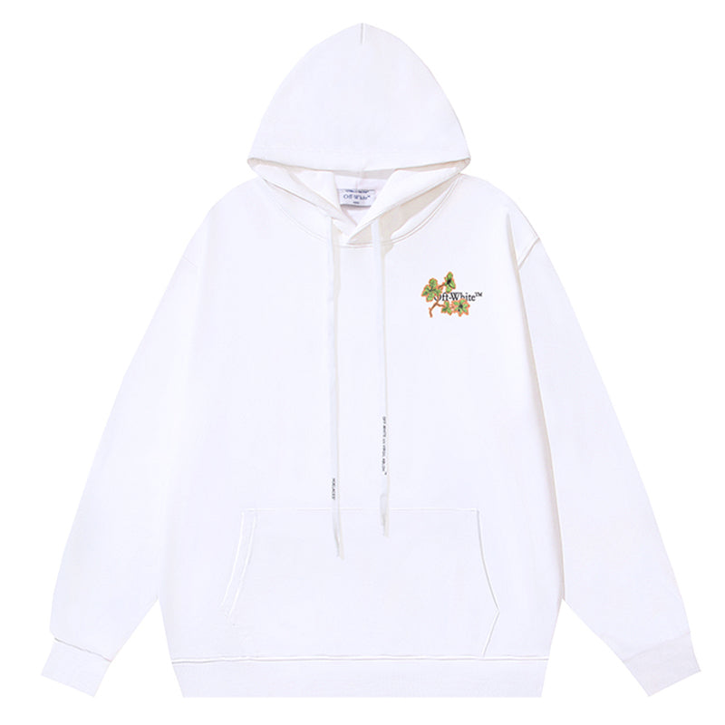 OFF-WHITE Ramage Flower Arrow Drawstring Hoodie