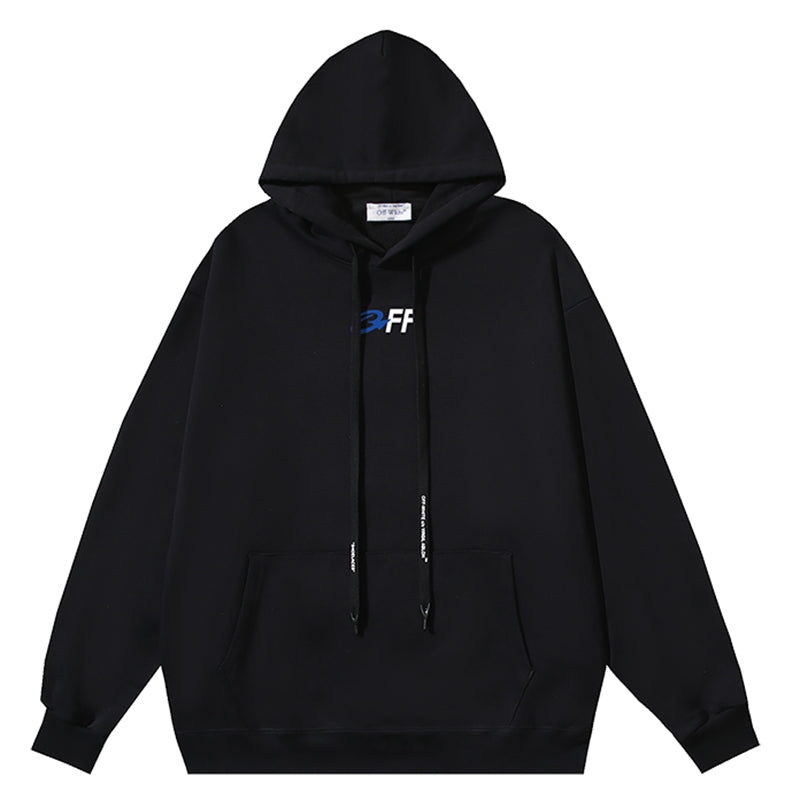 OFF-WHITE Logo Embroidered Drawstring Hoodie