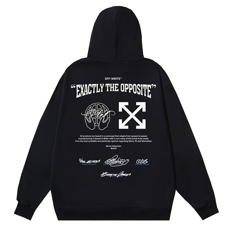 OFF-WHITE Logo Embroidered Drawstring Hoodie