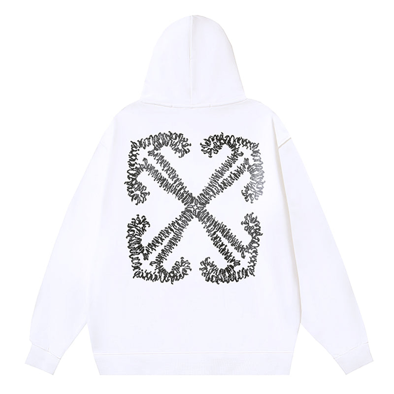 Off-White Cotton Arrow Skate Hoodie