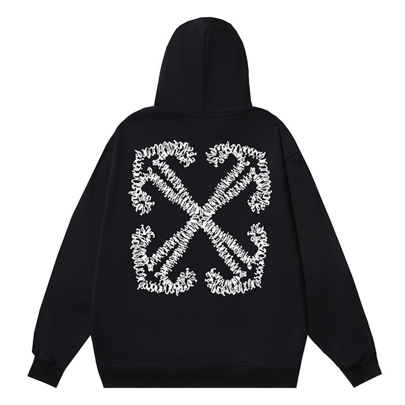 Off-White Cotton Arrow Skate Hoodie