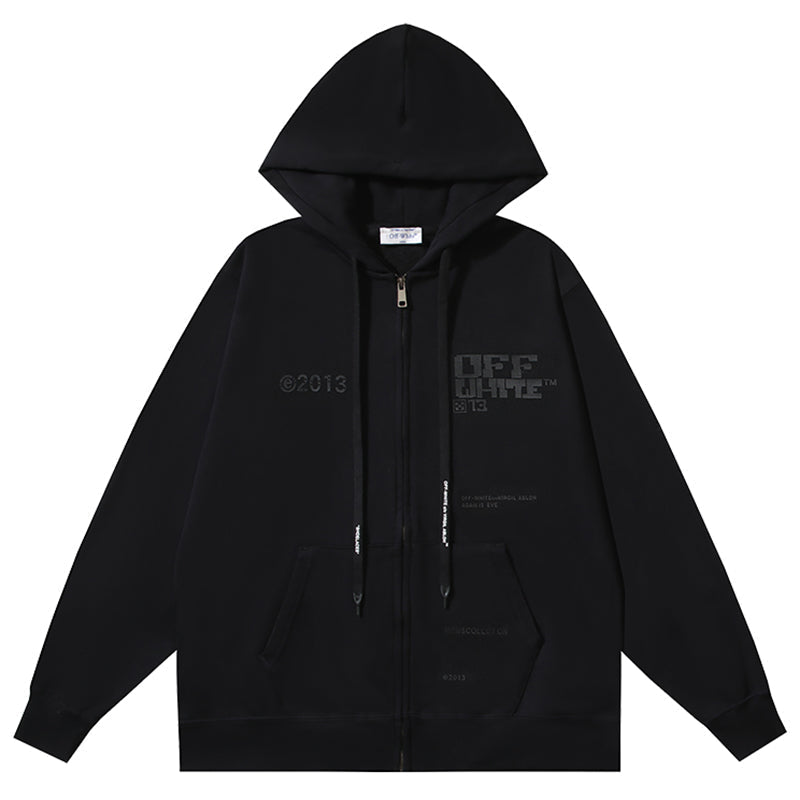 Off-White Rubber Arrow Slim Zip Hoodie