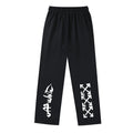 OFF-WHITE Cursive Script & Brushstroke Arrow Straight-Leg Pants