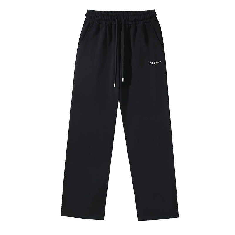 Off-White Arrow Print Casual Trousers – Straight Loose Fit