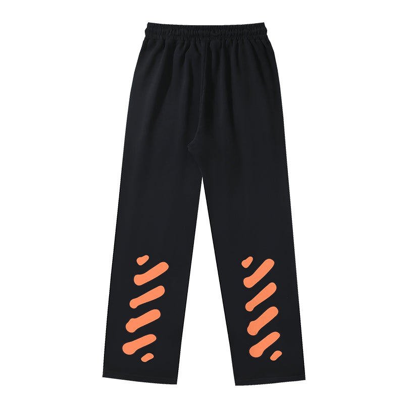 Arrow Printed Straight-Leg Casual Pants #1073