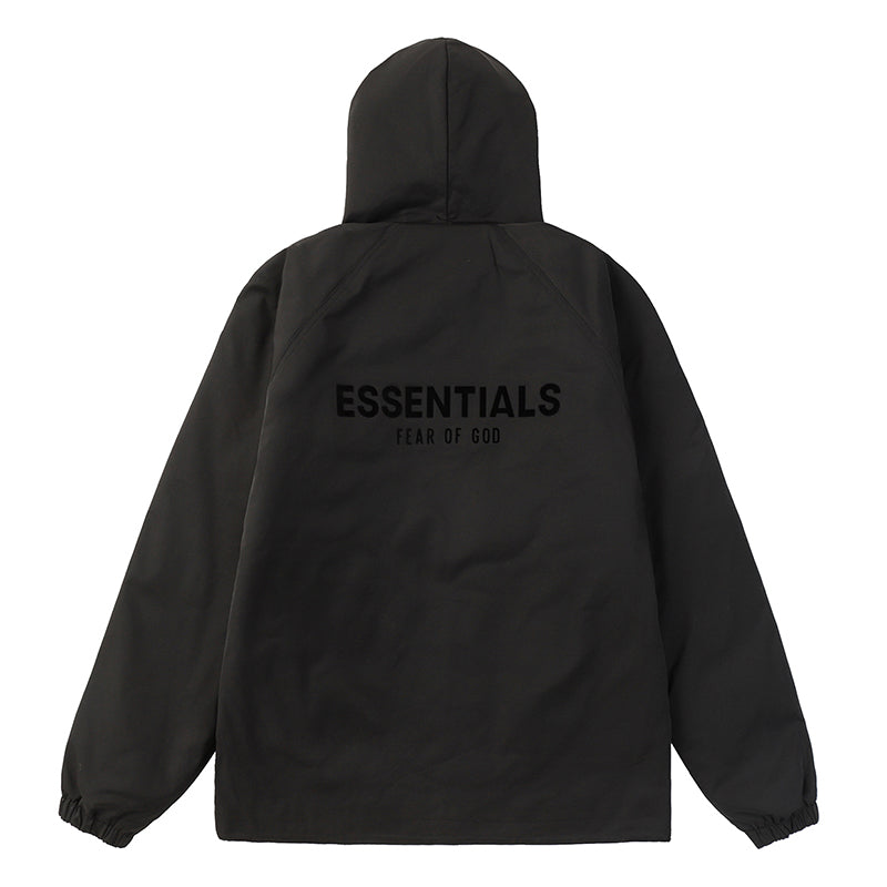 Fear Of God Essentials Padded Hooded Jacket – Black / Beige