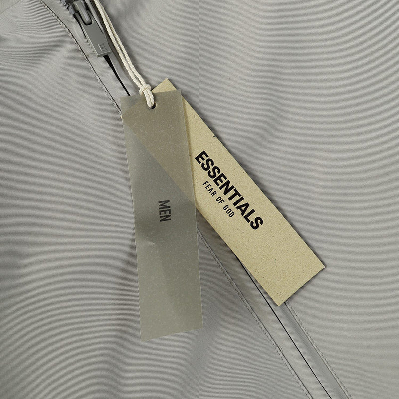 Fear Of God Essentials Padded Hooded Jacket – Light Blue / Grey