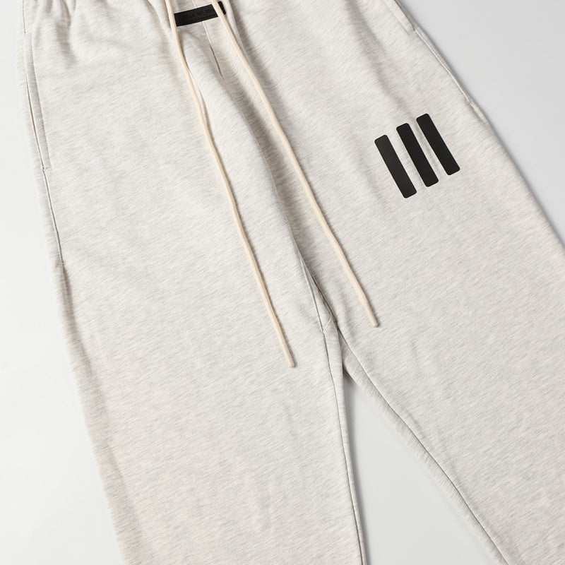 Fear Of God Essentials III Triple Bar Logo Sweatpants – Grey / White Grey