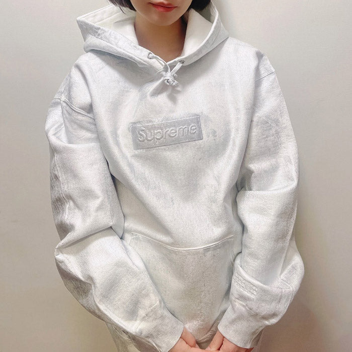 Supreme x MM6 Maison Margiela Foil Box Logo Hooded Sweatshirt