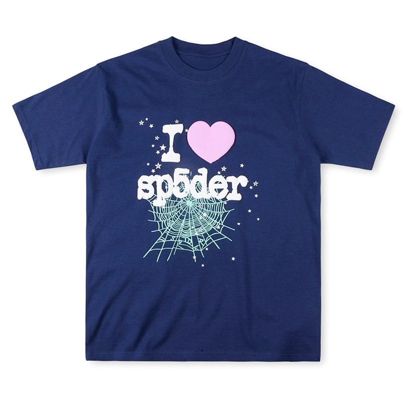 Sp5der I Heart SP5DER T-Shirt – Multi-Color Graphic Streetwear Tee