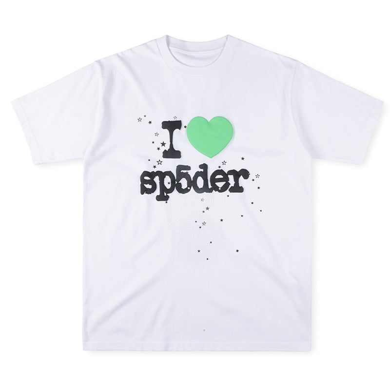 Sp5der I Heart SP5DER T-Shirt – Multi-Color Graphic Streetwear Tee