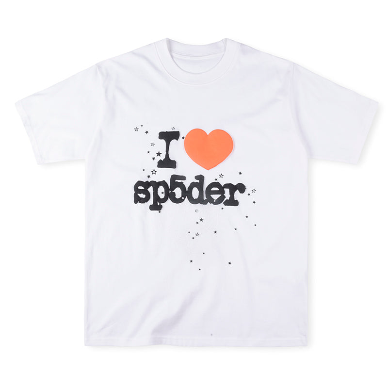 Sp5der I Heart SP5DER T-Shirt – Multi-Color Graphic Streetwear Tee