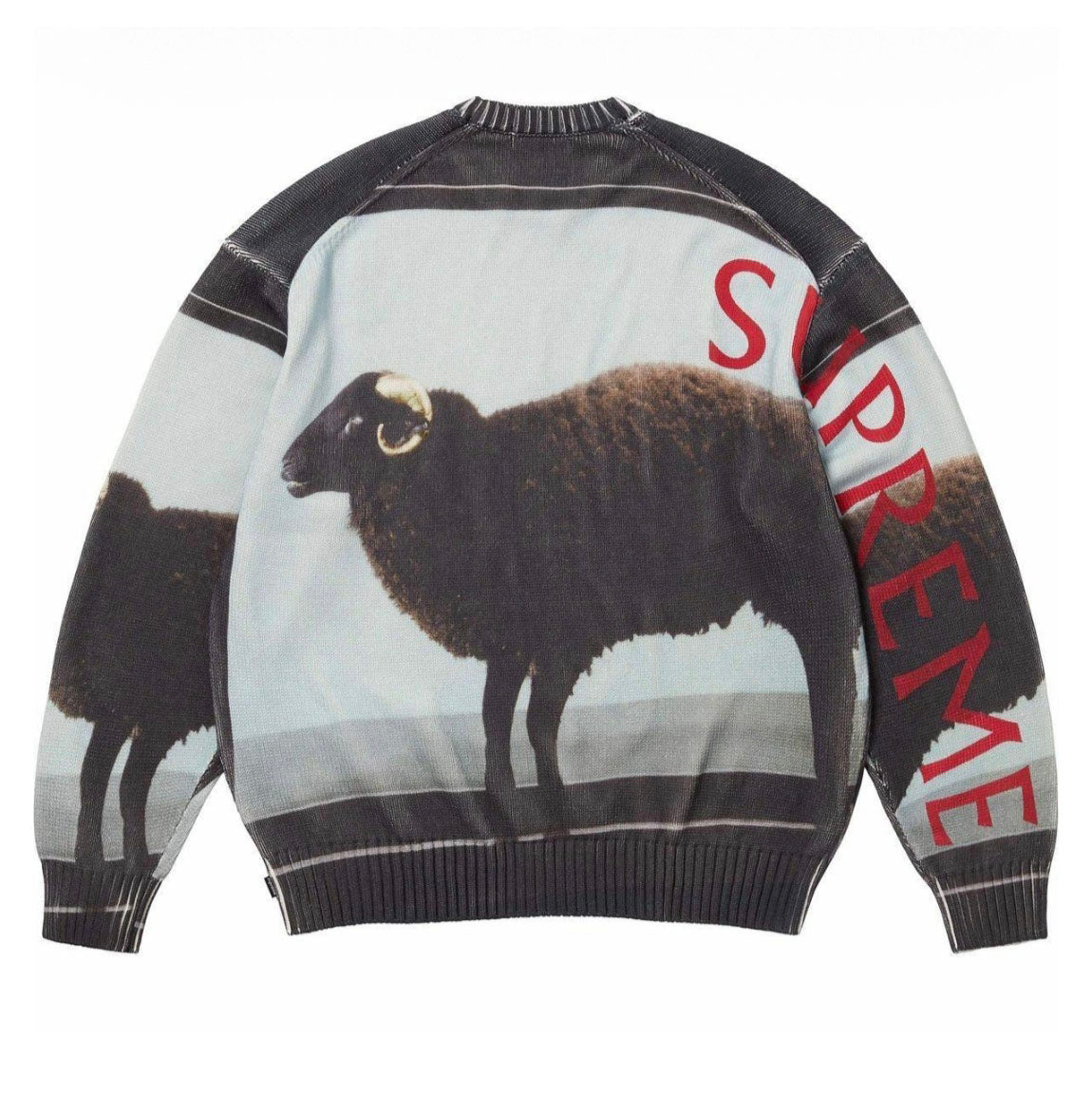 Supreme SS25 Golden Horn Black Sheep Knitted Sweater