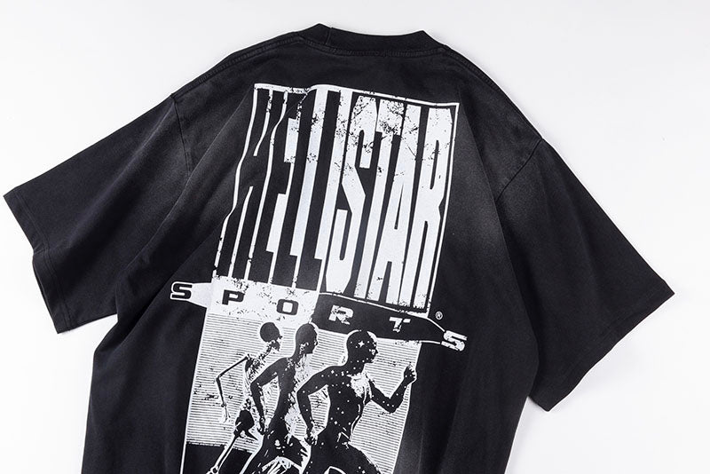 HELLSTAR Graphic Print Relaxed Fit Cotton T-Shirt