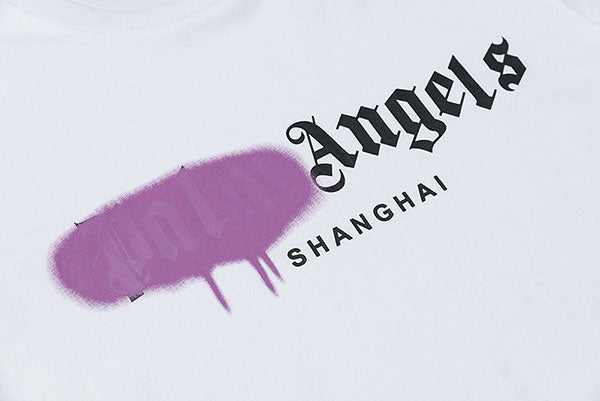 Palm Angels Shanghai City Spray Paint Logo T-Shirt