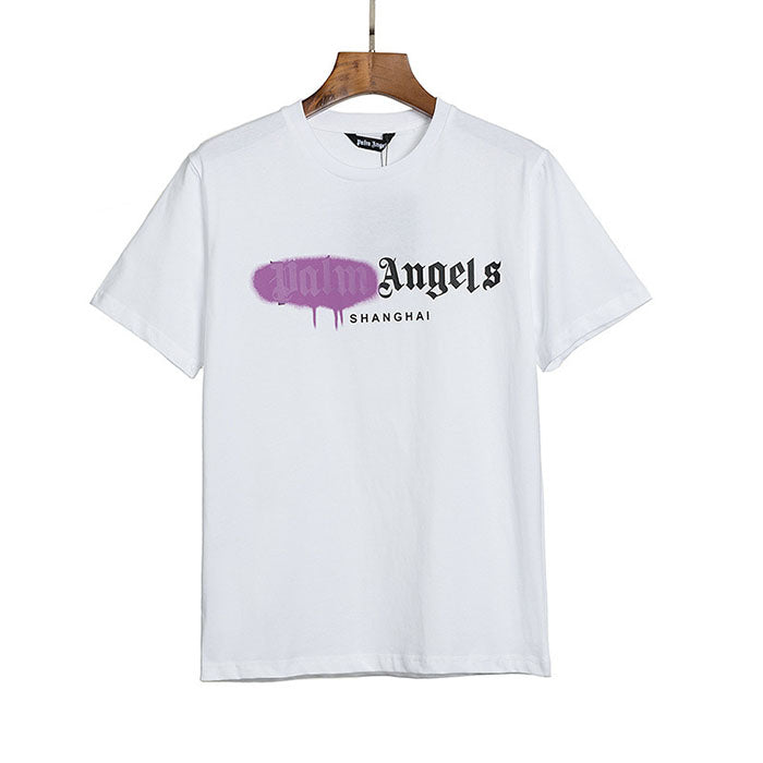 Palm Angels Shanghai City Spray Paint Logo T-Shirt