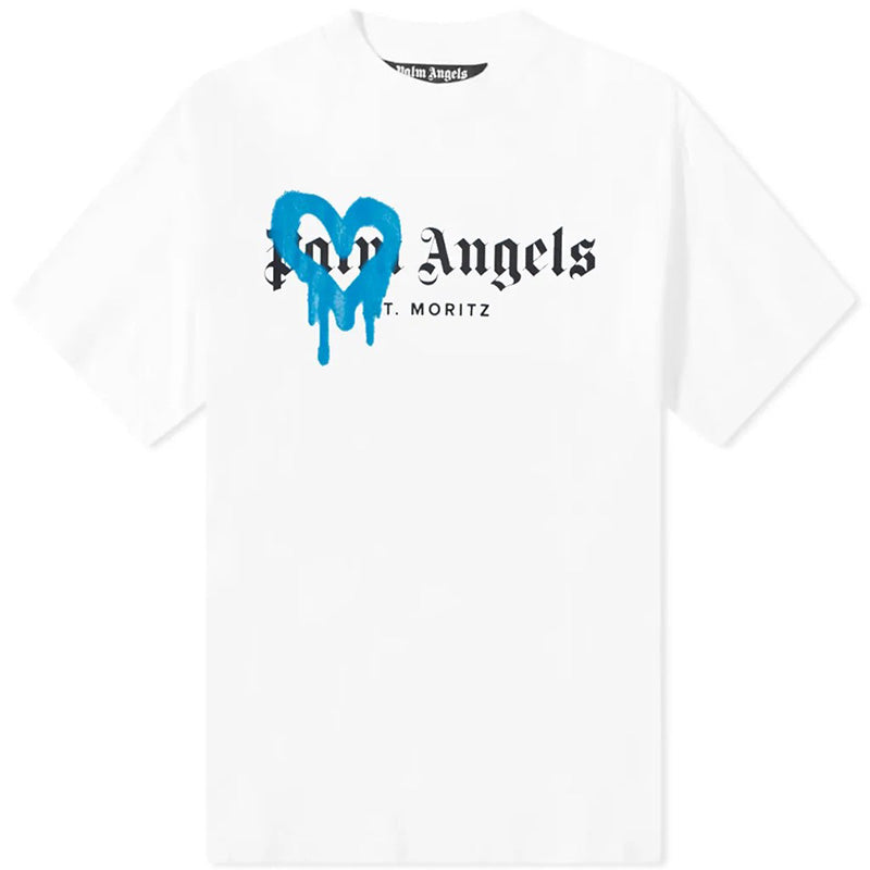 Palm Angels St. Moritz Spray Logo T-Shirt – 100% Cotton