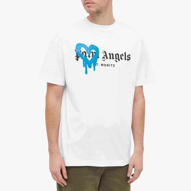 Palm Angels St. Moritz Spray Logo T-Shirt – 100% Cotton