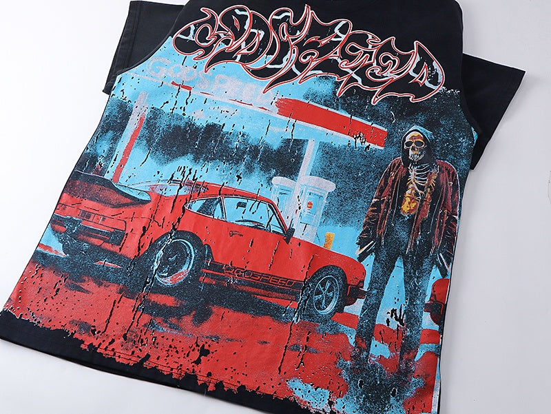 GODSPEED Sunset Drift Layered Graphic T-Shirt – 100% Cotton
