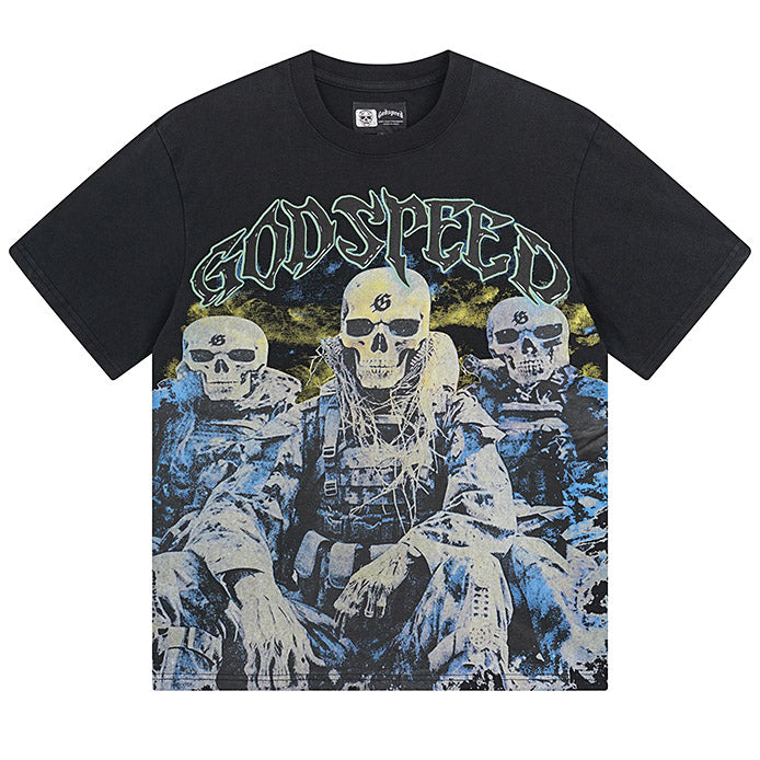 GODSPEED Skeleton Warrior Graphic T-Shirt – 100% Cotton