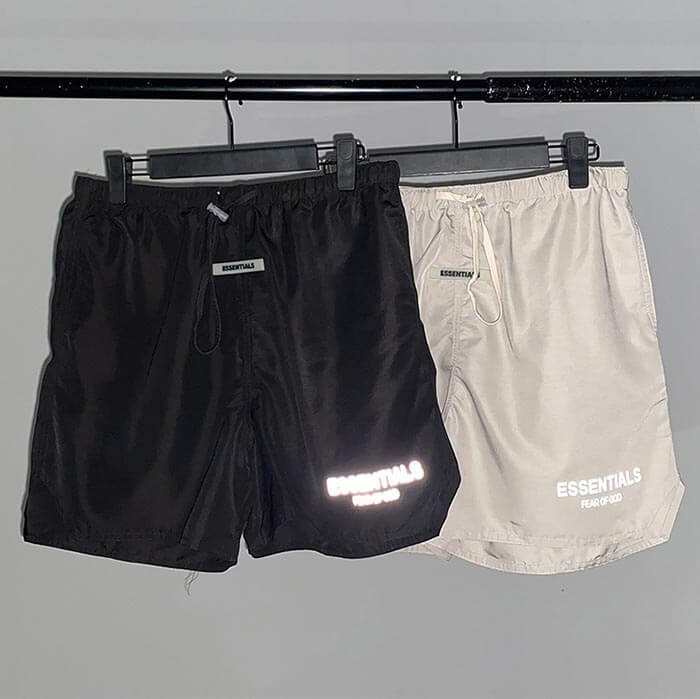 Fear of God Essentials 3M Reflective Shorts – Black / Grey