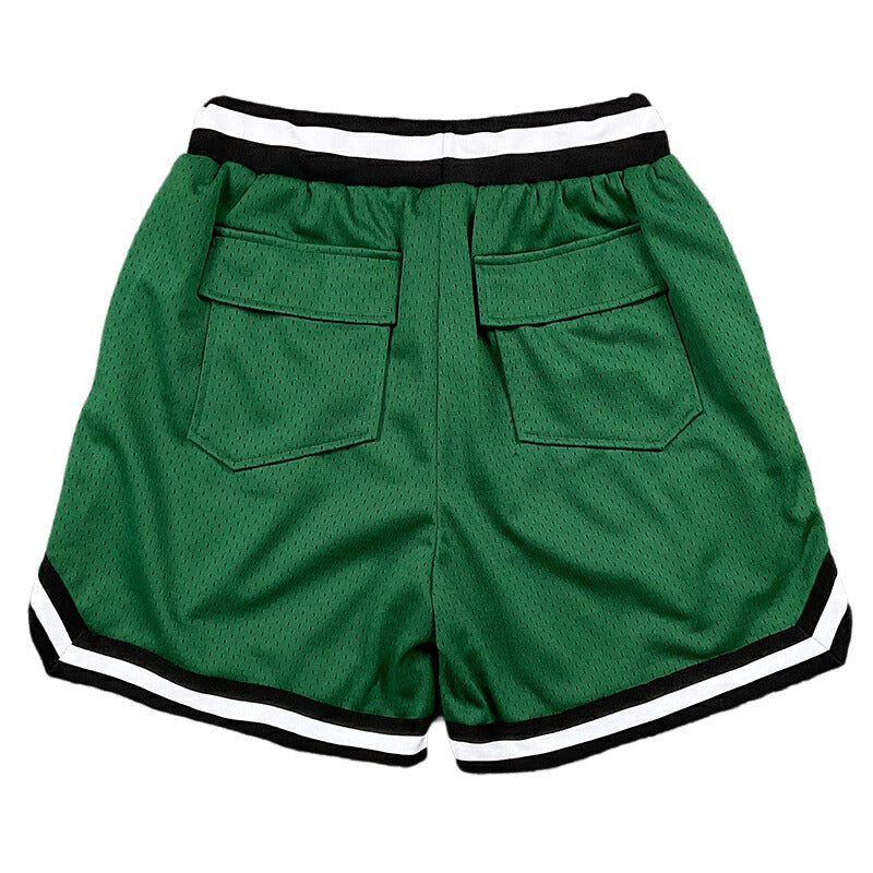 RHUDE Collegiate Arch Logo Mesh Basketball Shorts – Green