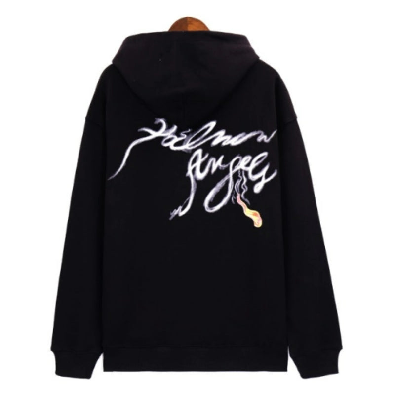 Palm Angels Foggy PA Cotton Hoodie – Beige Men's Logo Hoodie