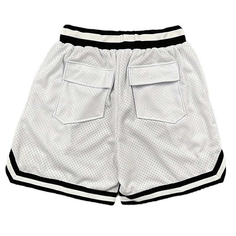 RHUDE Collegiate Arch Logo Mesh Basketball Shorts – White