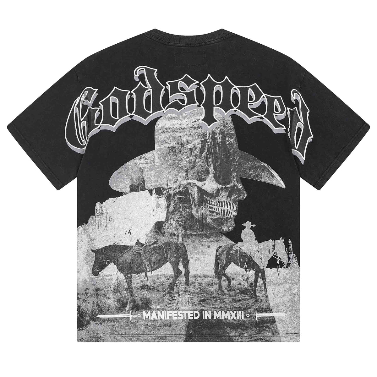 GODSPEED Skeleton Cowboy T-Shirt – 100% Cotton Graphic Tee