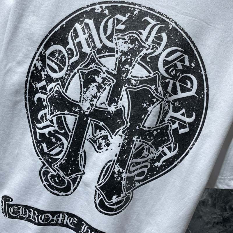 Chrome Hearts Signature Cotton T-Shirt – Black, Grey & White