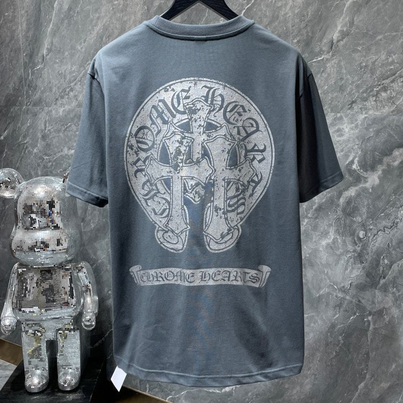 Chrome Hearts Signature Cotton T-Shirt – Black, Grey & White