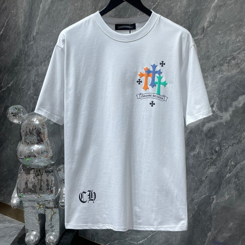 Chrome Hearts x Matty Boy Smiley Daisy Bouquet Horseshoe Tee – Black / White