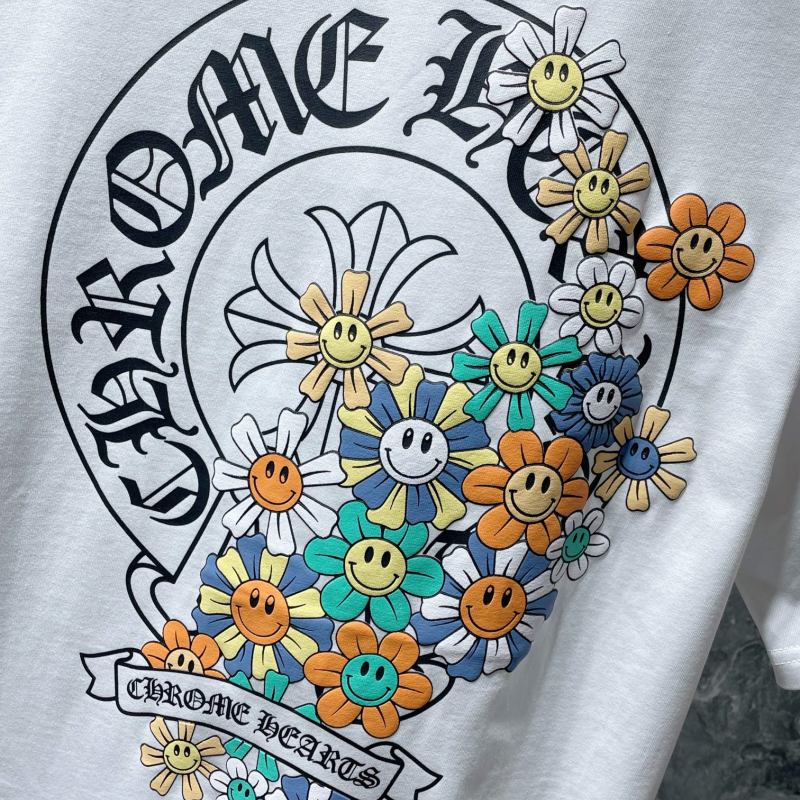 Chrome Hearts x Matty Boy Smiley Daisy Bouquet Horseshoe Tee – Black / White