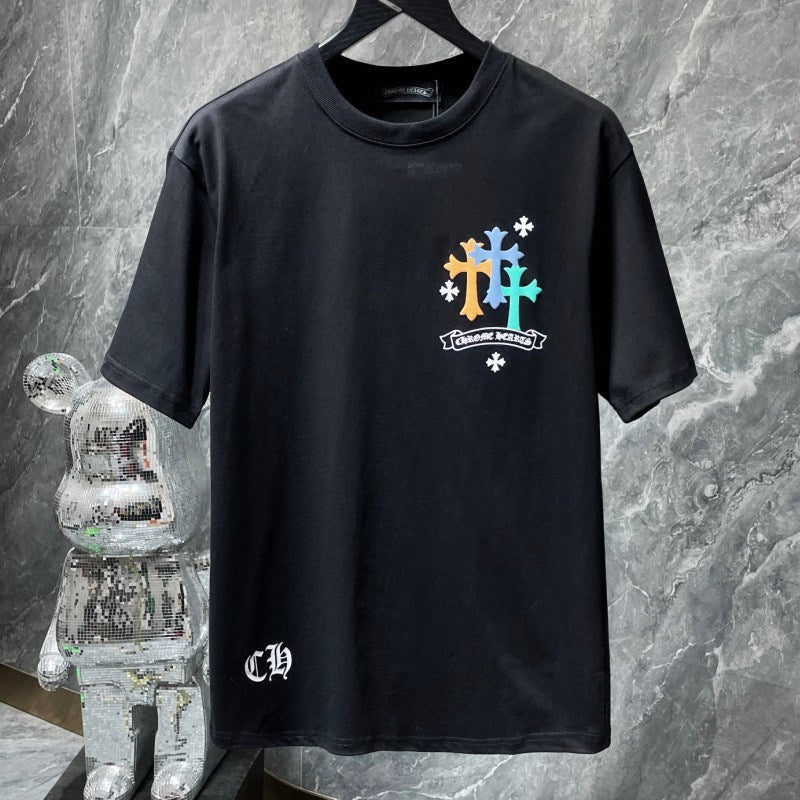 Chrome Hearts x Matty Boy Smiley Daisy Bouquet Horseshoe Tee – Black / White