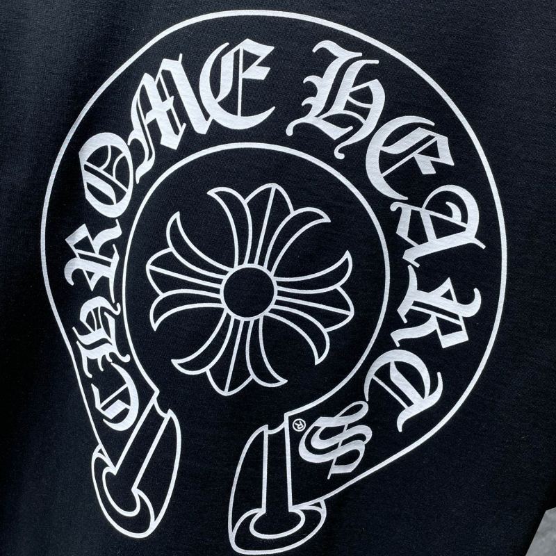 Chrome Hearts Horseshoe Circle Gothic Logo Tee – Black / White