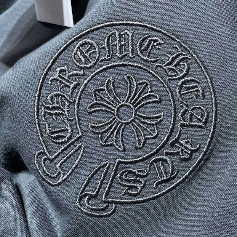 Chrome Hearts Six-Stack Horseshoe Circle Tonal Embroidered Tee – Black / Grey / White