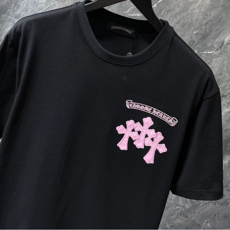 Chrome Hearts x Matty Boy Caution Pink Lips Graphic Tee – White / Black / Gray