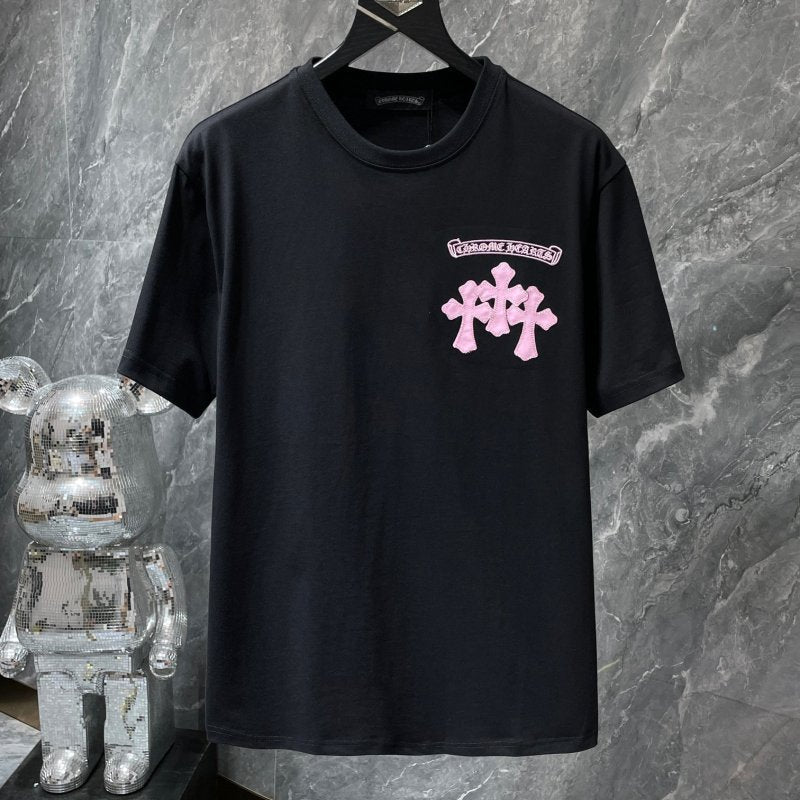 Chrome Hearts x Matty Boy Caution Pink Lips Graphic Tee – White / Black / Gray