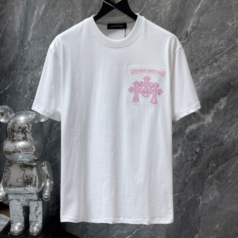 Chrome Hearts x Matty Boy Caution Pink Lips Graphic Tee – White / Black / Gray