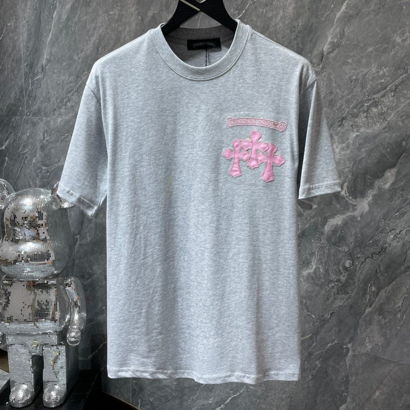Chrome Hearts x Matty Boy Caution Pink Lips Graphic Tee – White / Black / Gray