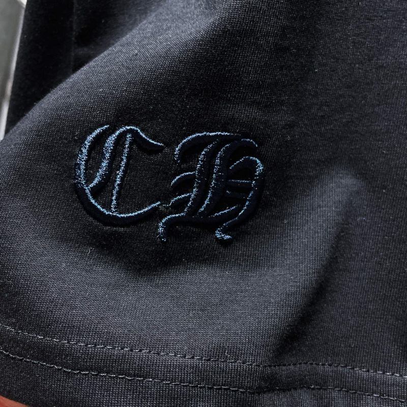 Chrome Hearts Multicolor Gothic Letter Horseshoe Cross Embroidered Tee – Black / White