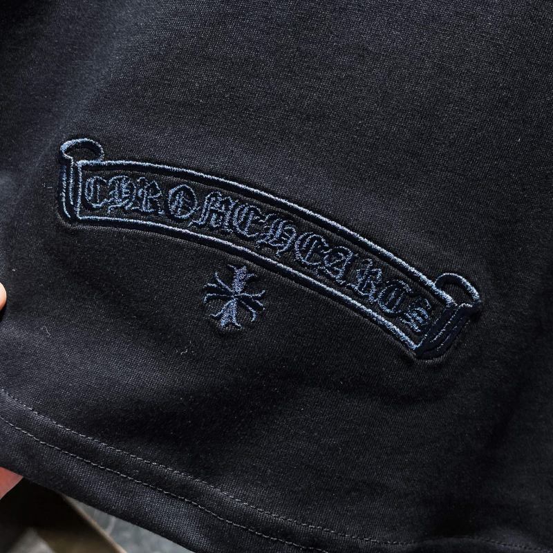 Chrome Hearts Multicolor Gothic Letter Horseshoe Cross Embroidered Tee – Black / White